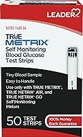 Vista 1 de Leader True Metrix - Tiras de prueba de glucosa en sangre, 50 unidades por caja, 4 cajas