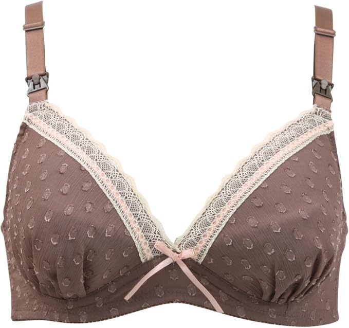 Amazon Co Jp 犬印本舗 Inujirushi ジャガードドット ノンワイヤーブラ L Br1236 L ブラウン 服 ファッション小物