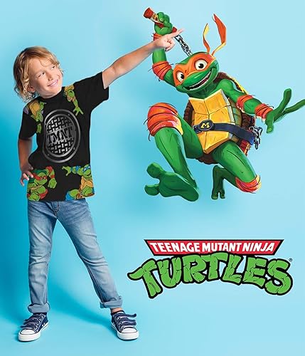 Miniatura 4 de Camiseta de las Tortugas Ninja (Conjuntos) Michelangelo Leonardo Raphael Donatello TMNT Traje Disfraz Camiseta Cumpleaños de Niños Pequeños a Ropa