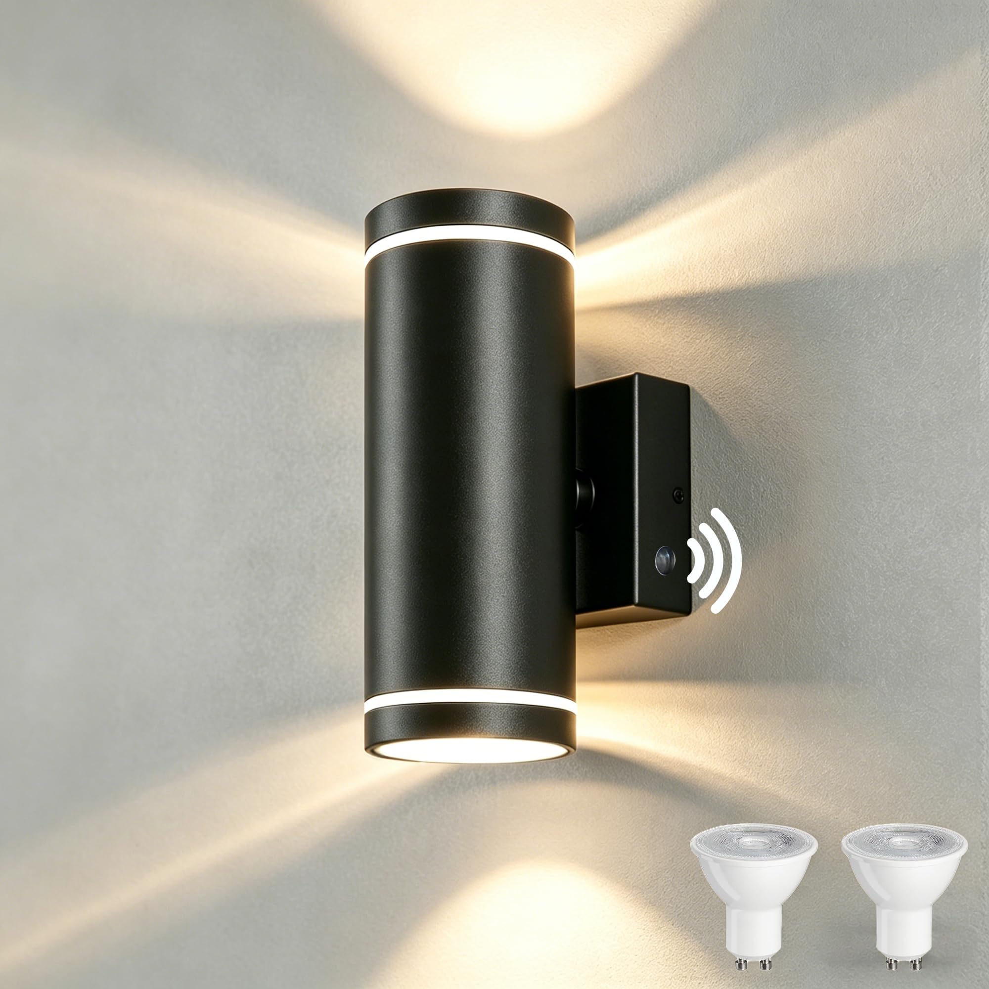 YOVGQOLV Dusk to Dawn Outdoor Wall Lights Up Down Lights IP65 GU10