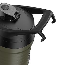 Under Armour 32 oz Insulated Water Bottles - Sports Water Jug with Fence Hook, Leak Resistant for Baseball, Football & More, 32 oz Insulated, Marine OD Green