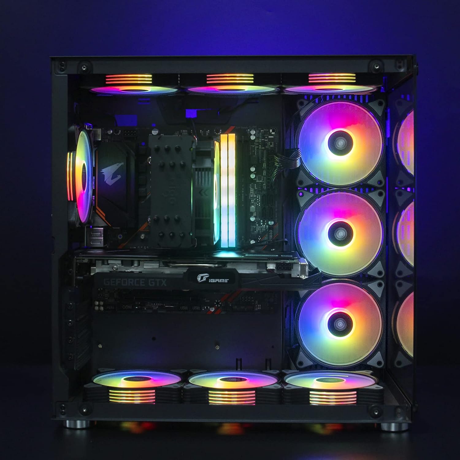 Buy Aigo Ar12 5 Pack 120mm Rgb Case Fan Argb Addressable Motherboard Sync Cooling Sata Interface Pc Fans With Controller For Computer Case Online In Taiwan B08r6tpt6d