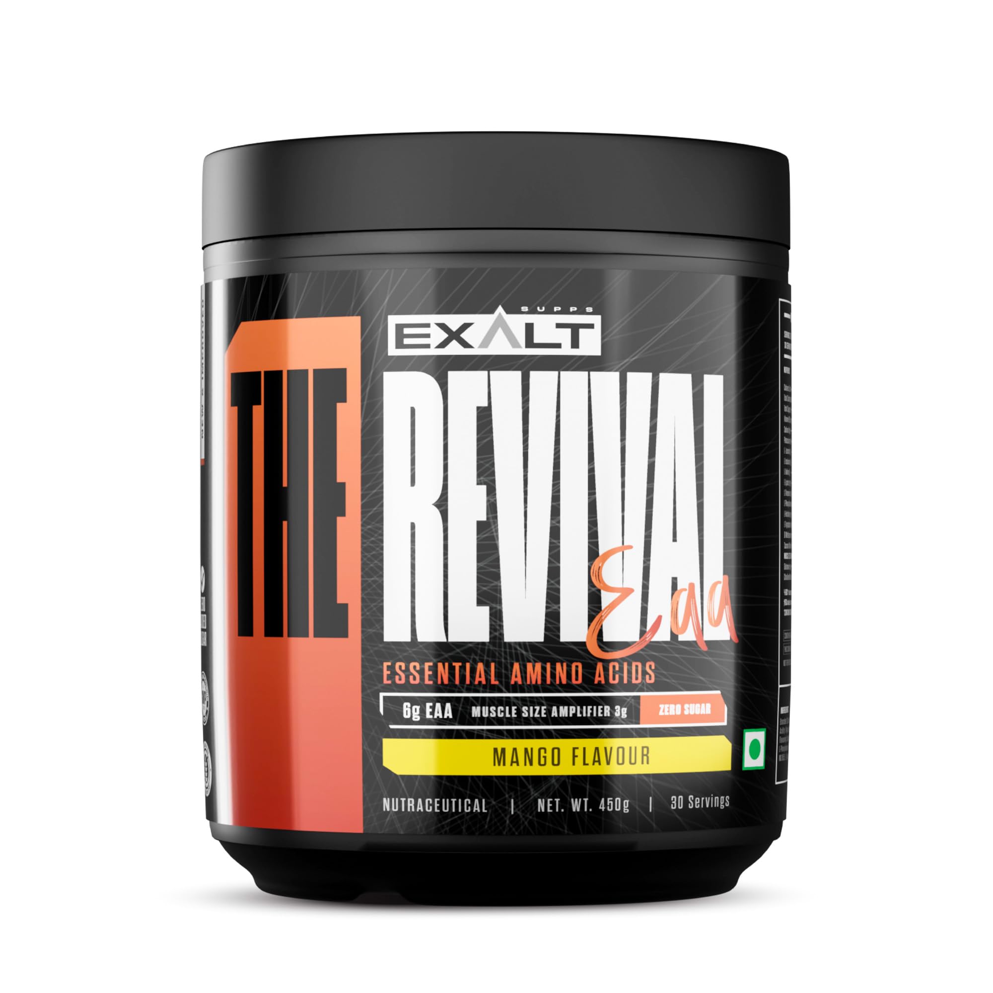 The Revival Essential Amino Acids (EAA) | 450 gm | 30 Servings | 6000mg EAA | Zero Added Sugar | Muscle Recovery | Increased Endurance (Fruit Punch) — Amazon image 10