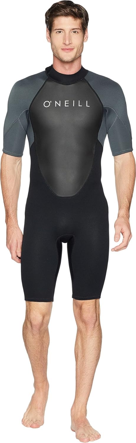 O'Neill Men's Reactor-2 2mm Back Zip Short Sleeve Spring Wetsuit, Lightweight Warmth and Flexibility for All Water Activities