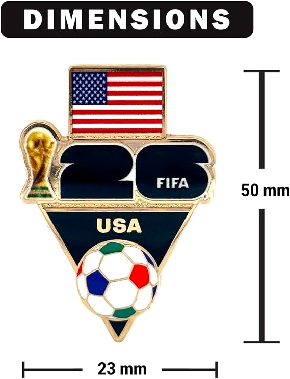 2026 FIFA World Cup Lapel Pin - Premium Zinc Alloy, Officially Licensed Collectible Souvenir - Gift & Event Keepsake For Hats, Bags & Collections