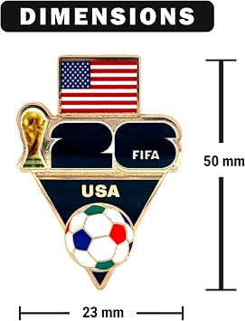 2026 FIFA World Cup Lapel Pin - Premium Zinc Alloy, Officially Licensed Collectible Souvenir - Gift & Event Keepsake For Hats, Bags & Collections