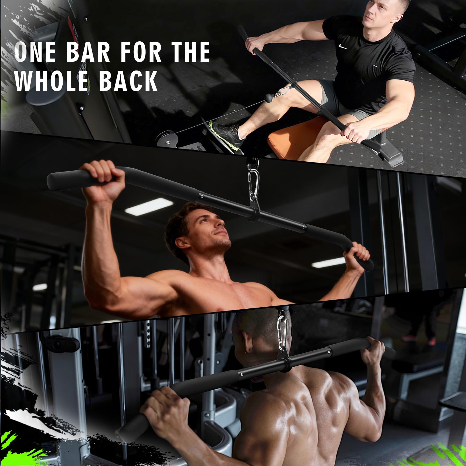 Kabelmaschinen-Aufsatz-Set, Lat-Pulldown-Aufsätze, Kabelmaschinen-Zubehör für Zuhause, Fitnessstudio, Krafttraining, 5 Stück
