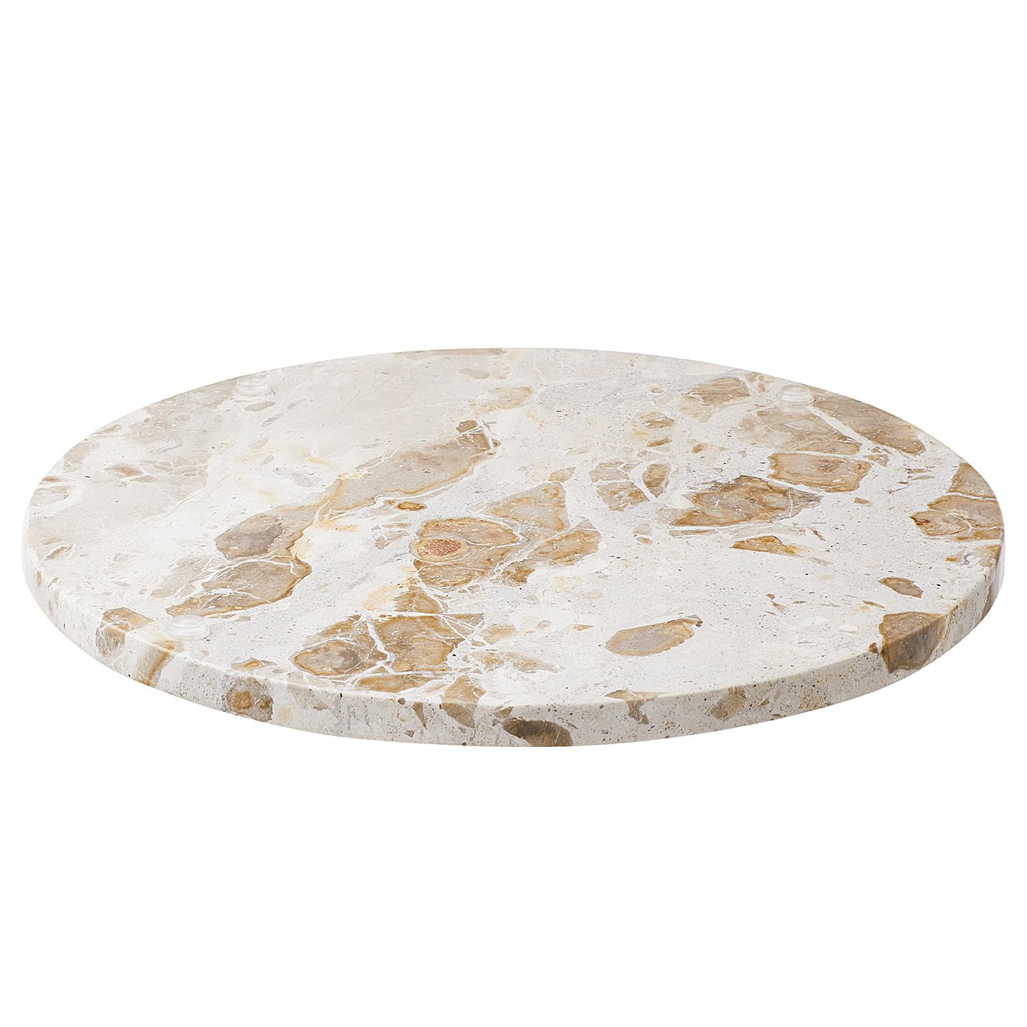 BUTLERS Servierplatte Ø 30 cm Marmor - MARBLE - Dekoplatte im weißen Design | Anrichteplatte für Antipasti | Naturstein-Einzelstück
