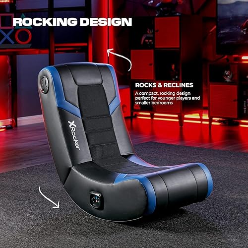 B08ZVWW798_image_5 X Rocker Eclipse - Silla de suelo para videojuegos, altavoces montados en reposacabezas con audio Bluetooth inalámbrico, 31 x 28 x 17 pulgadas