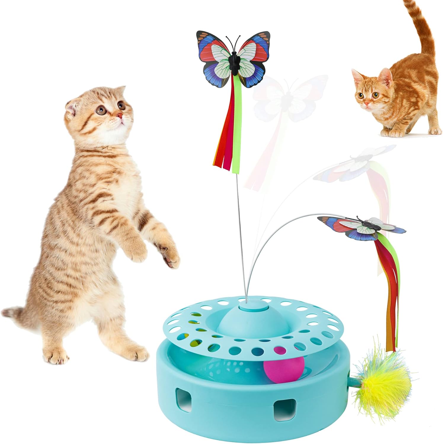 Interaktives Feder Spielzeug Für Katzen - Bewegliches Katzenspielzeug