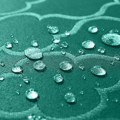 Miniatura 5 de SASTYBALE Mantel navideño de tela de damasco jacquard, resistente al agua y sin arrugas, de poliéster, para comedor, fiesta, Navidad