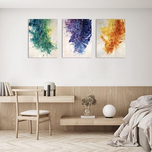 Miniatura 3 de Paneles Acústicos Arte de Pared que Absorbe Sonido, 16"X12" Paneles de Pared Acústicos Arte, 3Pcs Paneles de Pared Insonorizados Autoadhesivos,