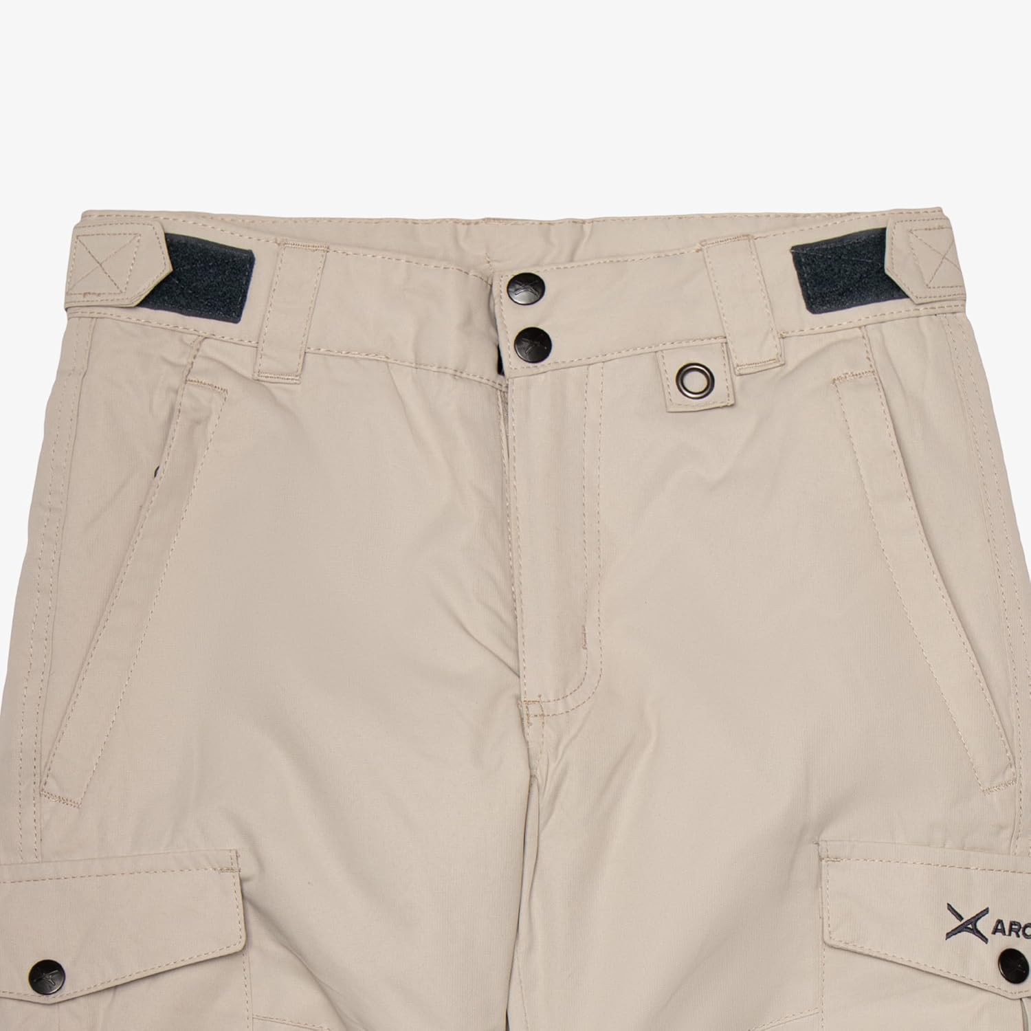 Arctix Kids Snow Sports Cargo Snow Pants with Articulated Knees, Stone, Large - Image 4