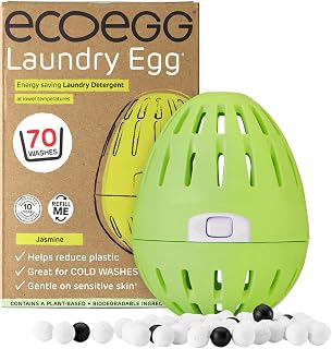 Ecoegg Laundry Egg | Detergent & Fabric Conditioner Replacement | Non bio, enzymes, phosphates, chlorine bleach | Sensitive Skin | Jasmine 70 Washes