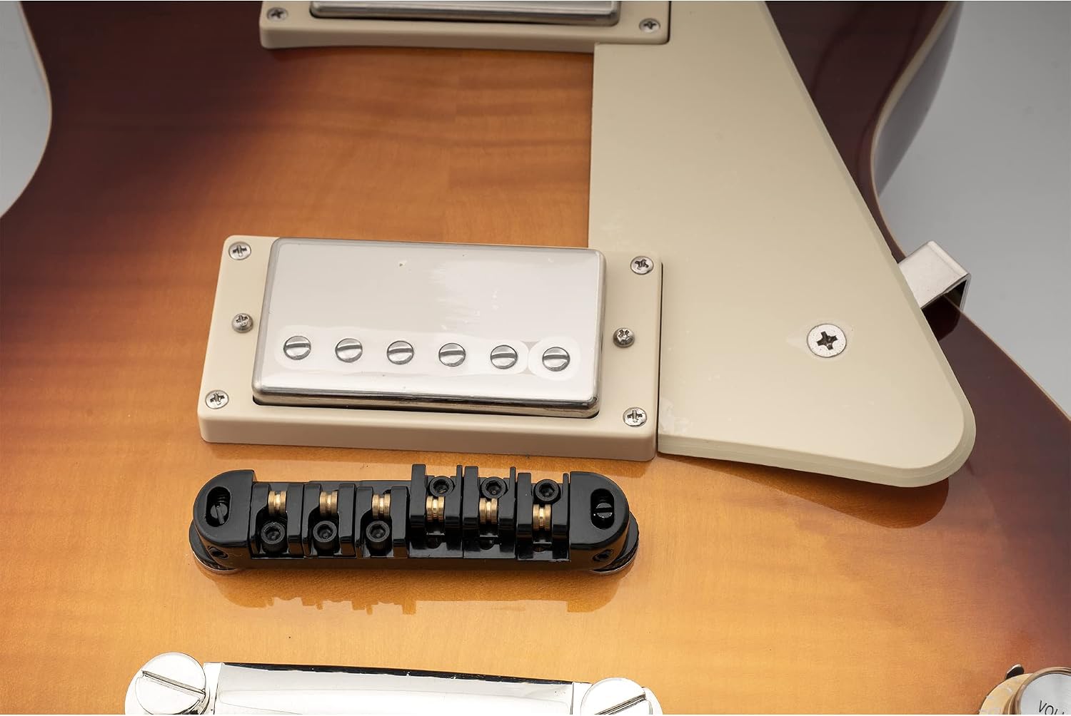 Musiclily Roller Locking Tune-o-matic Guitar Bridge Saddle for Epiphone Les Paul SG Electric Guitar,Black