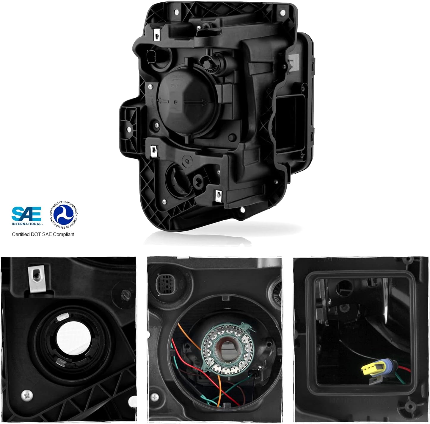 AKKON - Fits 2019-2022 Chevrolet Blazer [OE HID Model] Projector Headlights Housing - Pair Replacements