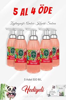 Eyüp Sabri Tuncer Amber Zeytinyağlı Köpük Sabun 500 ML 5 Al 4 Öde ve Rosie Pamuk