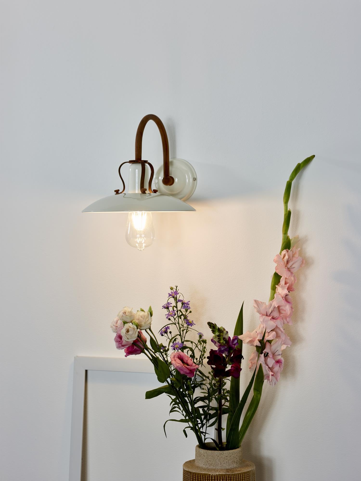 Lucide RÖMER - lampa ścienna - Ø 24 cm - 1 x E27 - beżowa, kremowa, 1 x 32 x 21 cm, 30276/01/38