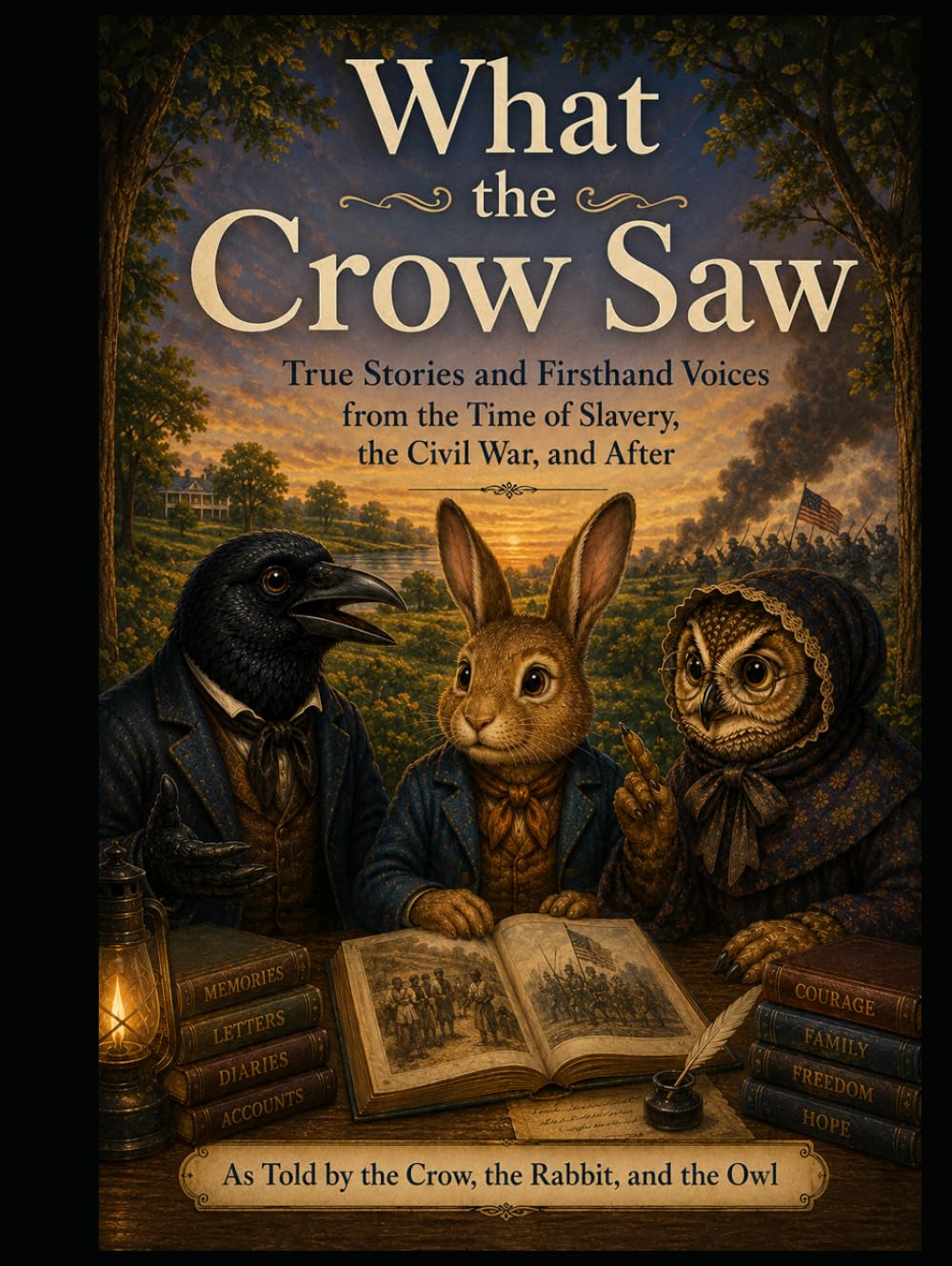 What the Crow Saw: True Stories and Firsthand Voices from the Time of Slavery, the Civil War, and After As Told by the Crow, the Rabbit, and the Owl (Large color pictures) (Real History for Children)
