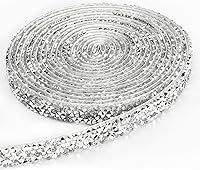 Vista 6 de Cintas de resina con diamantes de imitación de 3 yardas, cinta autoadhesiva de diamantes de imitación, tiras de cristal, rollo de resina