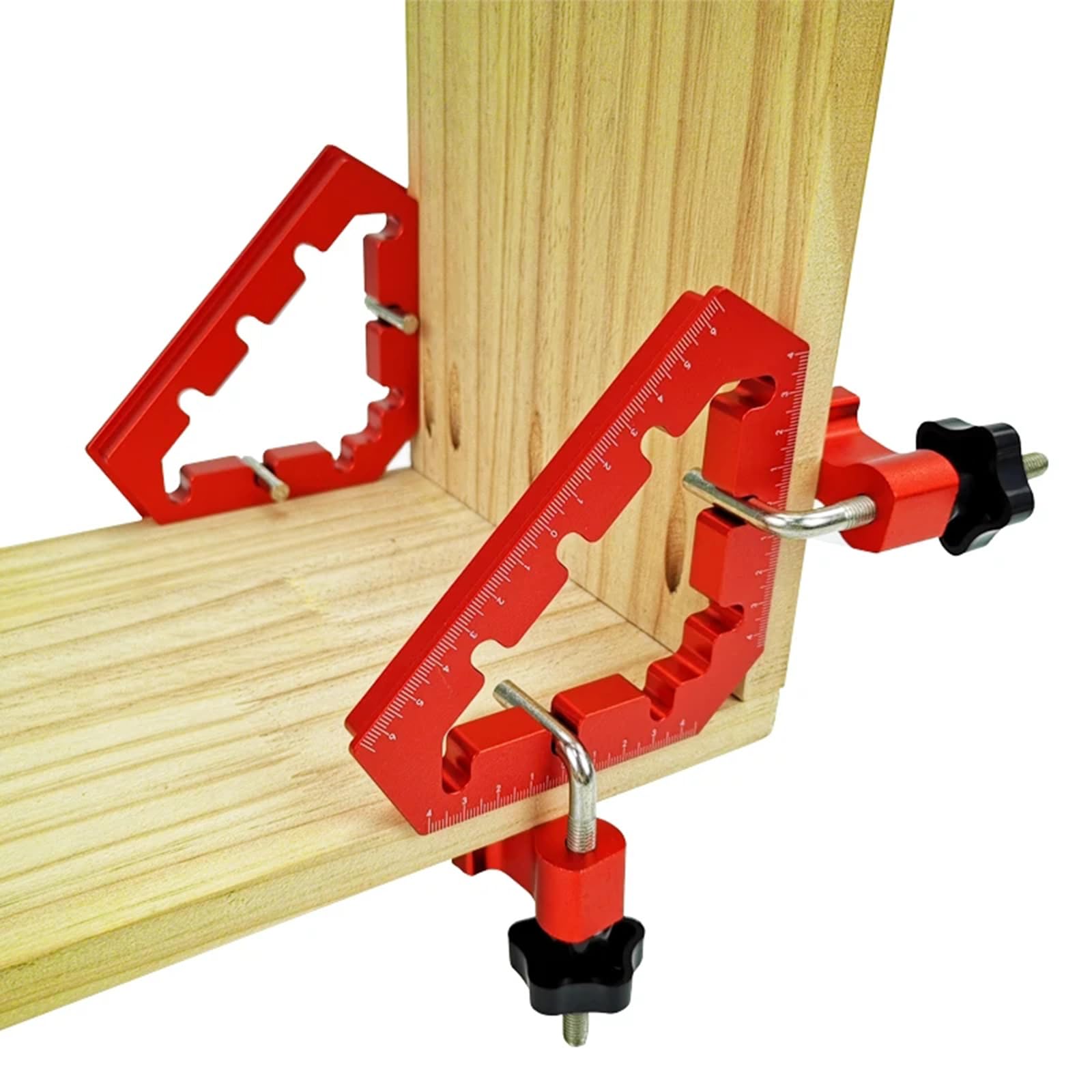Equerres De Positionnement 45/90/135 Degrés avec 4 Pinces Equerre De Positionnement pour Armoires à Cadres Et étagères Equerre De Charpentier Règle Outils De Menuiserie