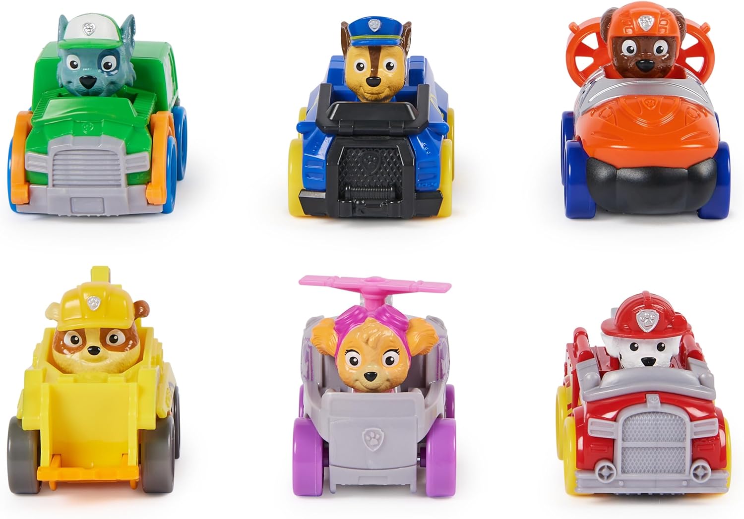 Paw Patrol – Pack 6 Cars Pup Squad Racers – Paw Patrol Toys – Children's Games – 6070070 – Toys Children 3 Years + – Gift Child 3 Years +