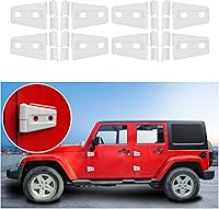 Vista 20 de 4 cubiertas protectoras de bisagra de puerta para Jeep Wrangler JK 2007-2018 de 2 puertas (negro)