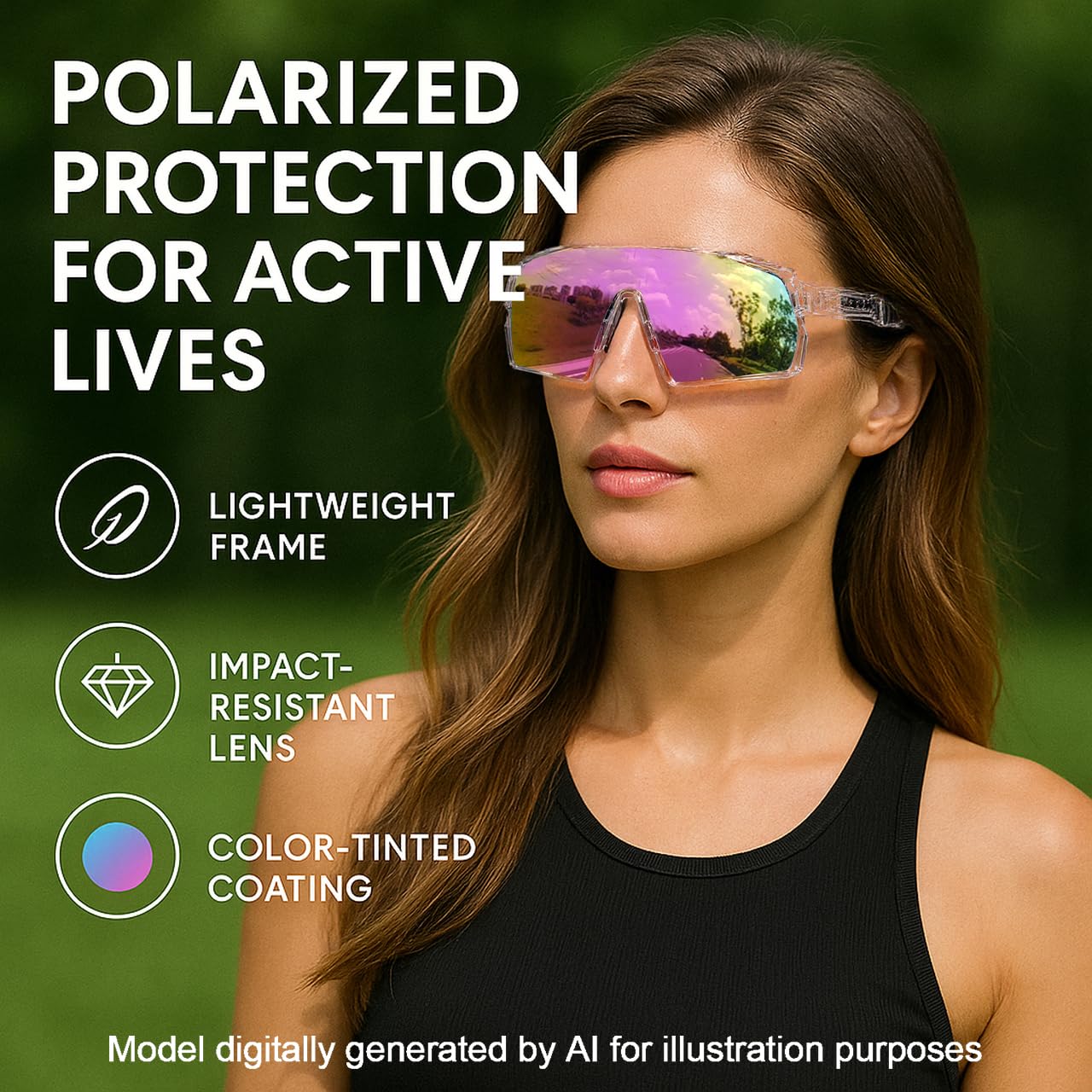 Polaryzacyjne sportowe okulary przeciwsłoneczne ochrona przed promieniowaniem UV wentylacja design sporty na świeżym powietrzu bieganie jazda na rowerze okulary baseballowe dla mężczyzn kobiet