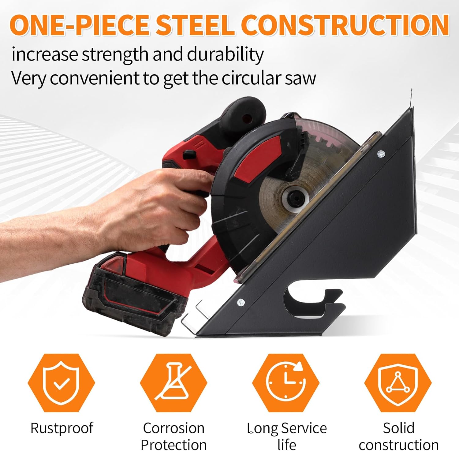 Shimeyao Circular Saw Holder Wall Mount Heavy Duty Metal Storage Rack Organizer for Shed Garage, Pegboard, Workshop, Home, Fit Most of Circular Saw