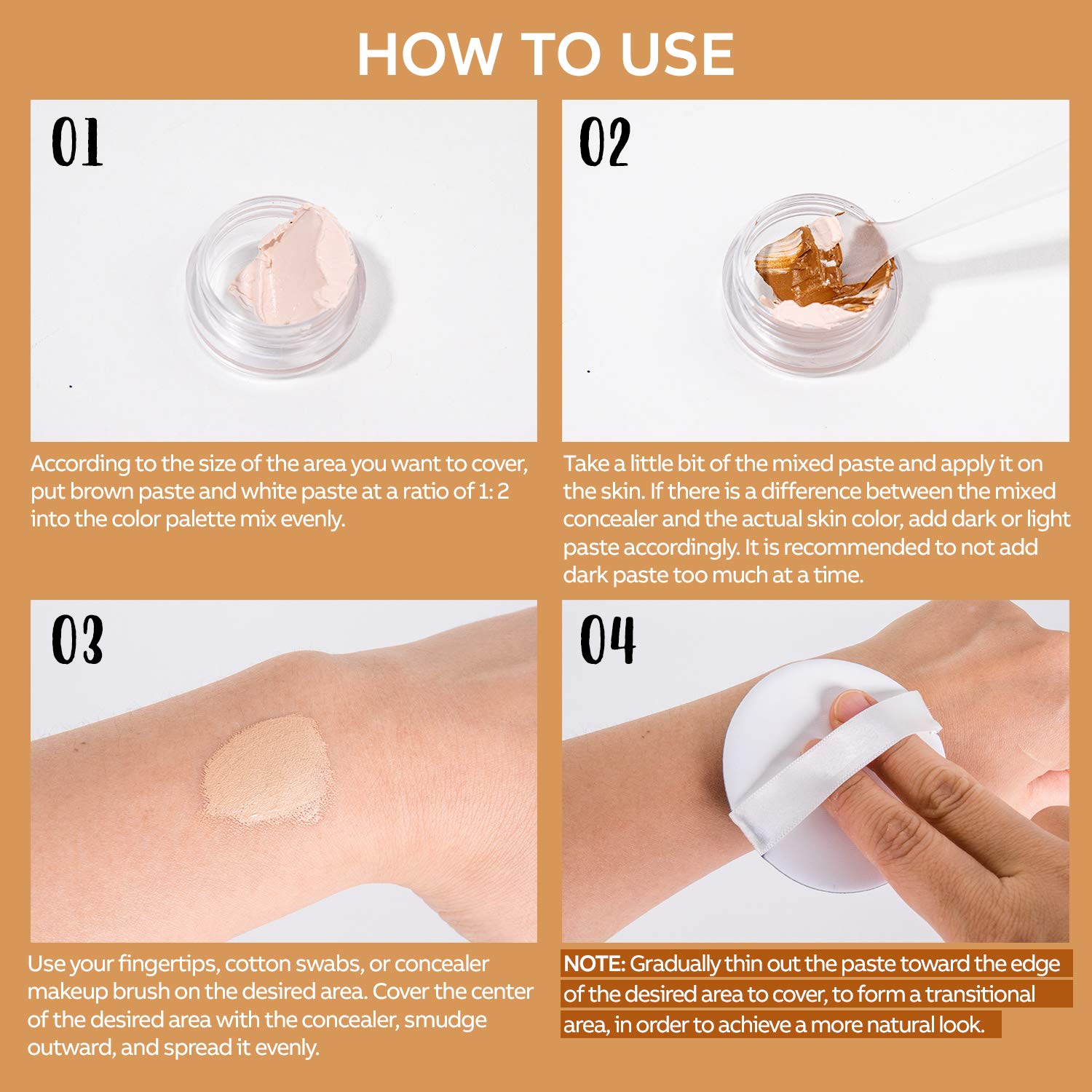 AOBBIY Waterproof Tattoo Concealer, Up-Version Tattoo Concealer Makeup. For Dark Spots, Scars, Vitiligo, And More. Skin Concealer for Men and Women. 30 G. : Everything Else