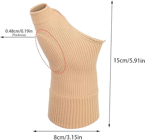 Miniatura 7 de Guantes de compresión para la artritis del pulgar para muñeca (1 par), soporte de muñeca transpirable con almohadillas de gel para lesiones del
