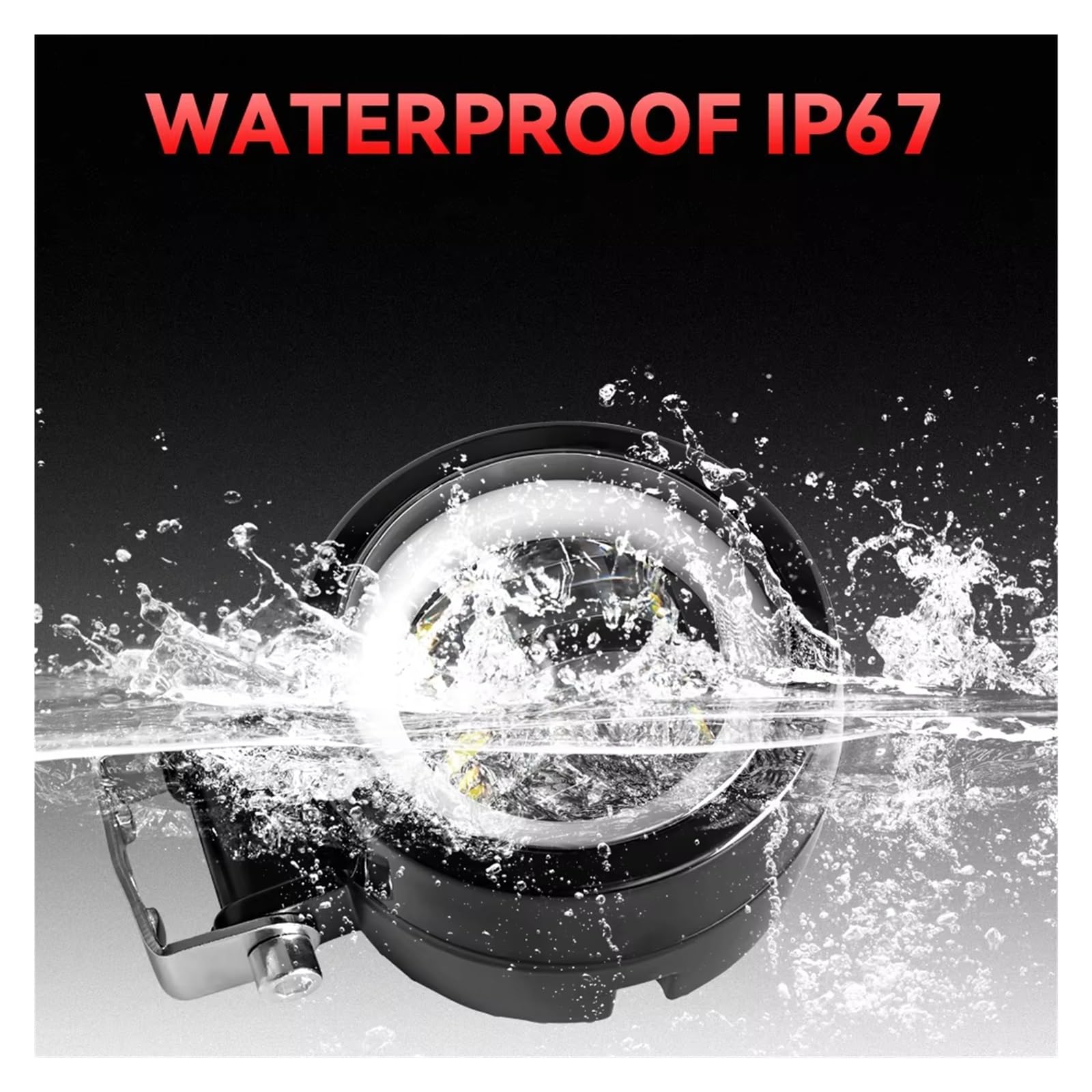 Generico Faro anteriore 3 POLLICI 20 W LED Angel EyeWork Light Bar Spot Lampada Offroad Car Boat Truck SUV Pickup 12 V 24 V Driving Fendinebbia Faro Fari Anteriori Auto(2x ROUND WHITE RED)