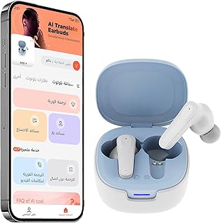 AI Translator Earbuds with Permanent Free 144-Language Real-Time Translation
