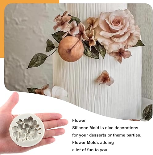 Miniatura 3 de Moldes de silicona para fondant de flores de Gardenia Plumeria Rubra para decoración de pasteles, decoración de cupcakes, pasta de goma, arcilla