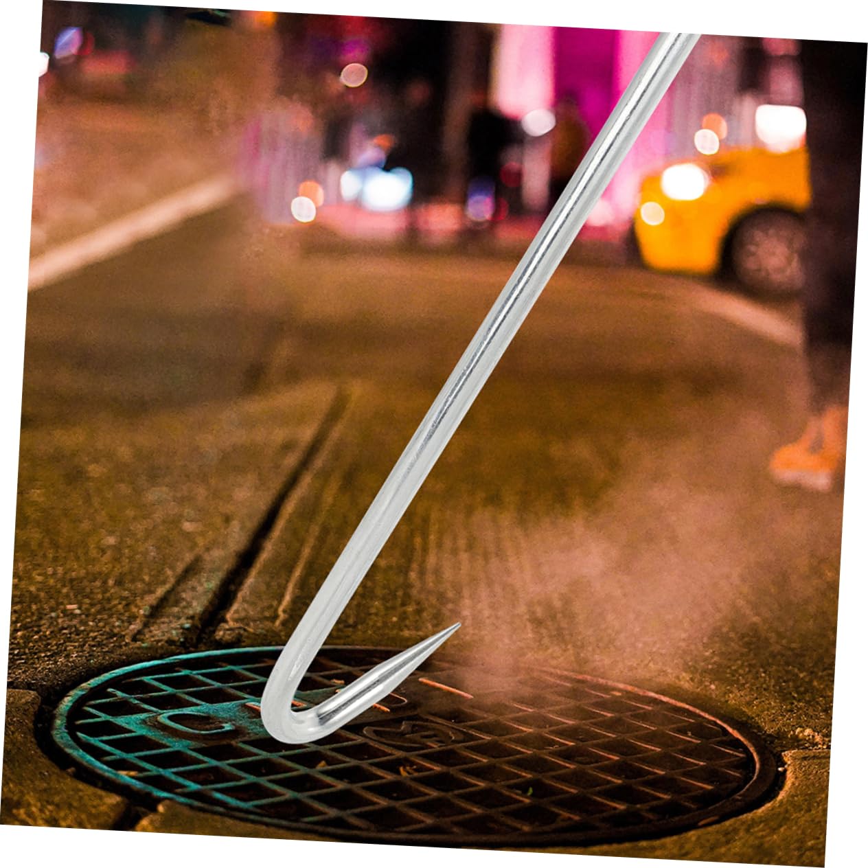 Homoyoyo Manhole Cover Lifter Hook Roll up Door Lifting Tool Pcs Heavy Duty Stainless Steel Hooks for Lifting