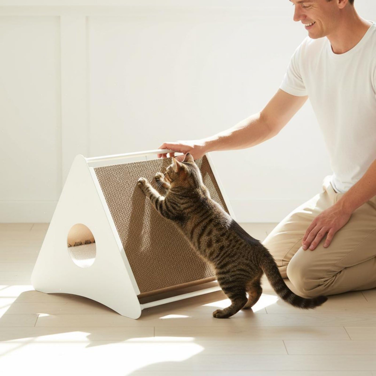 Griffoir en Carton avec Hamac Design Surélevé Noyau Remplaçable, L