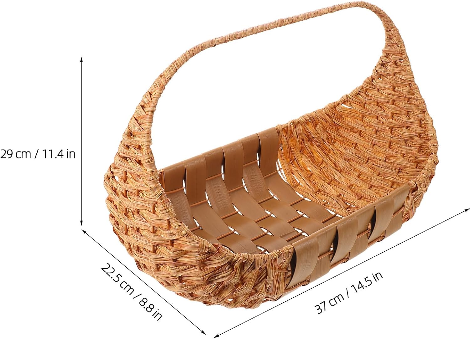 Wakauto Gift Basket, Woven Decorative Flower Display Basket with Handle image 2