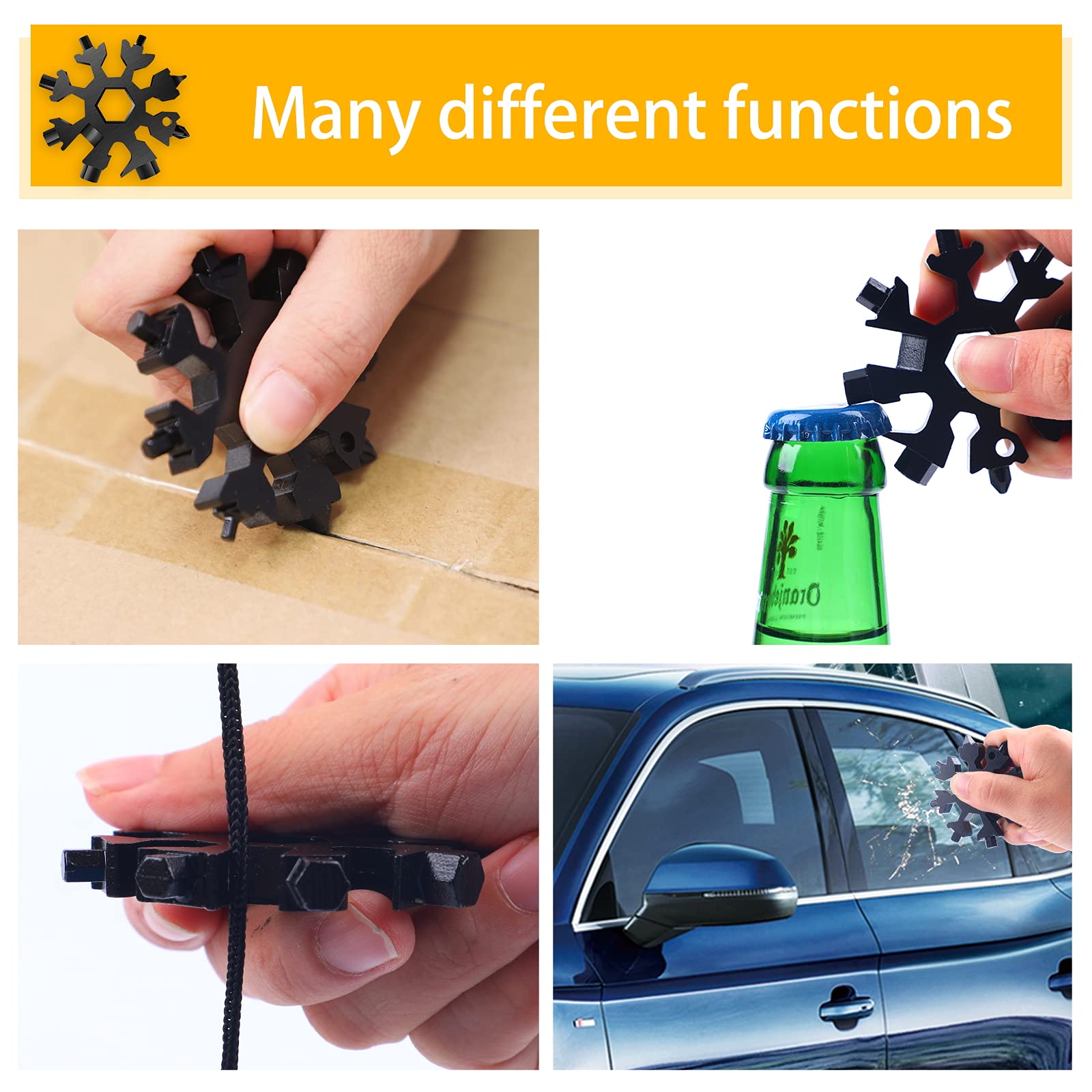18-in-1 sneeuwvlok multitool mannen geschenken multifunctioneel