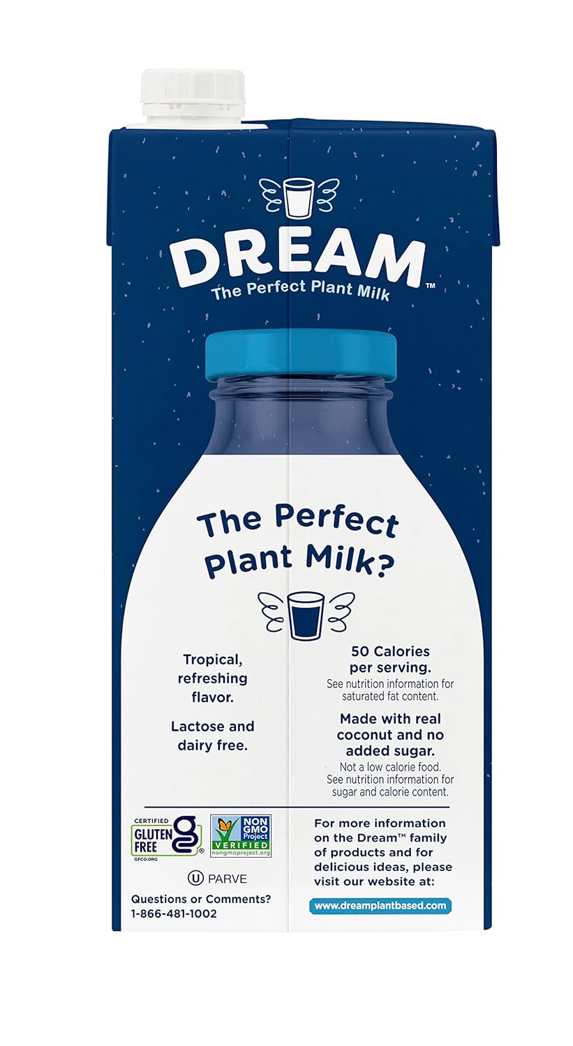 Coconut Dream Enriched Coconut Drink, Original Unsweetened, 32 Oz (Pack of 6)