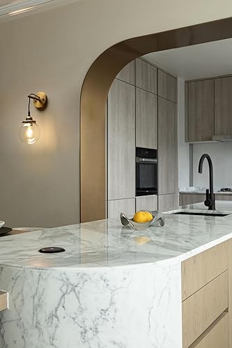 Miniatura 5 de Phansthy Aplique de pared de vidrio vintage, lámpara de pared de alambre colgante para interiores, lámpara de pared de globo de 5.9 pulgadas, cable