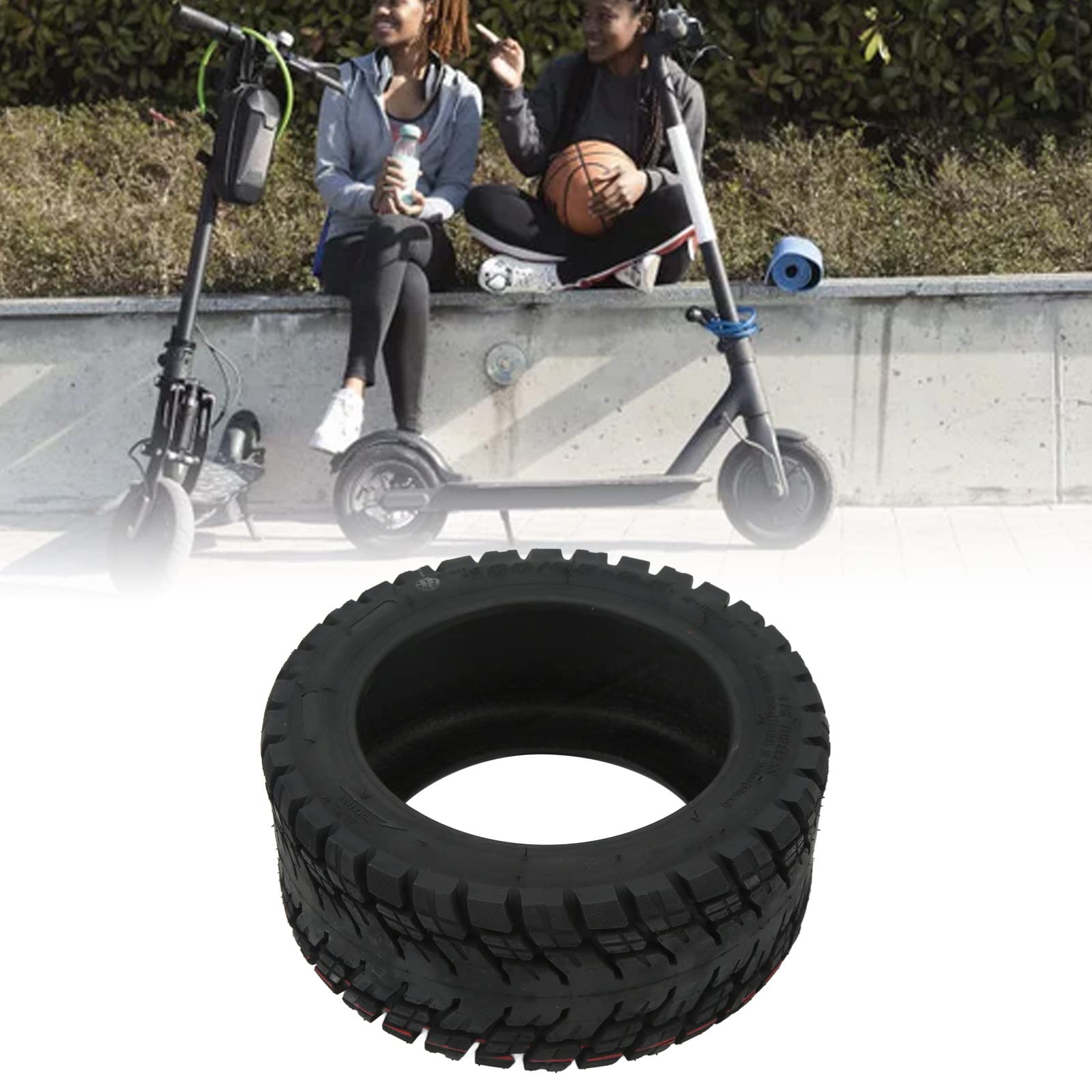 Pneu de Scooter électrique de 11 Pouces pour Remplacement 100/65 6,5, Pneus de Scooter Antidérapants, Pneu sans Chambre à Air Hors Route sans Chambre à Air, Pneu en Caoutchouc