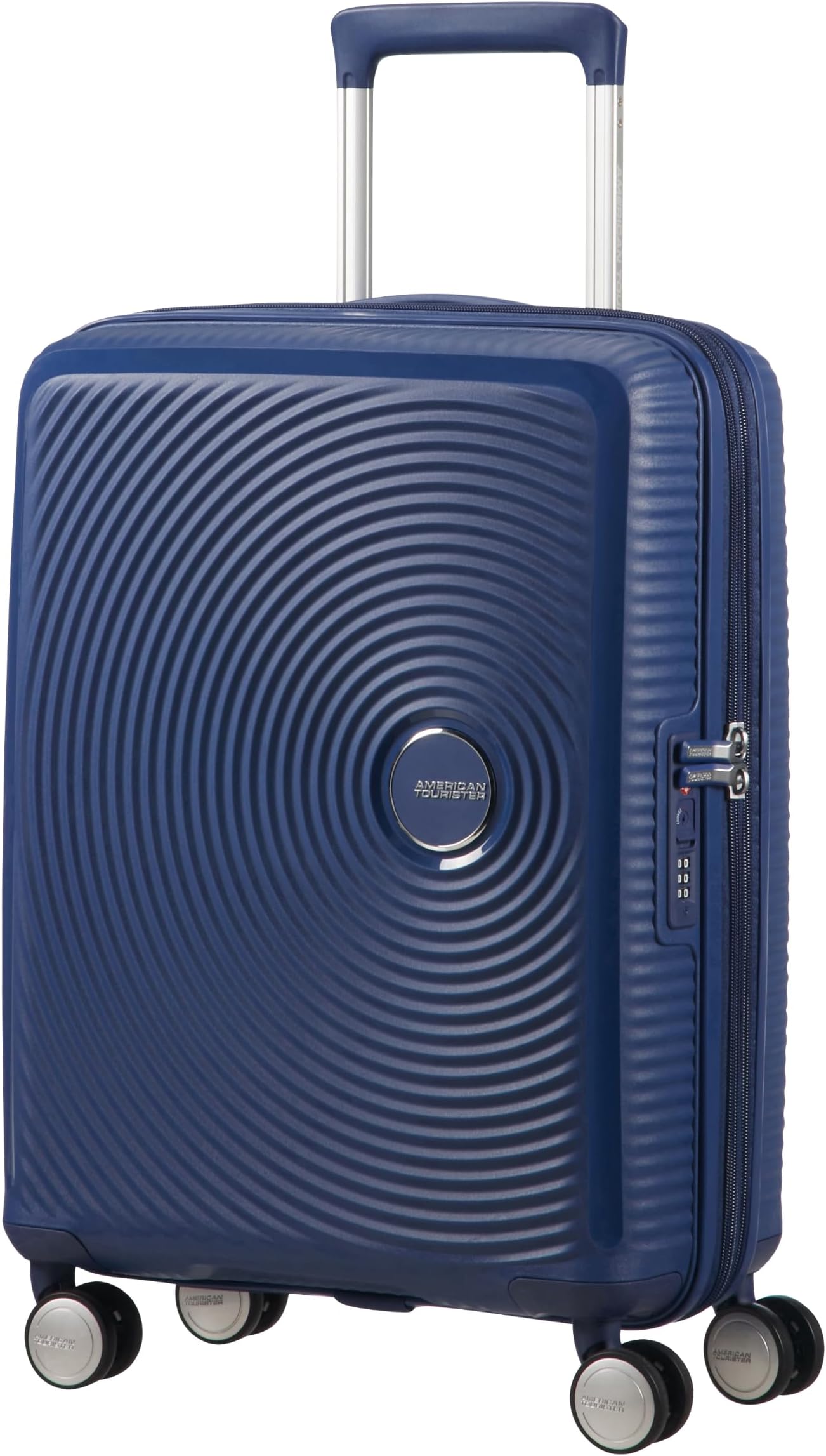 Soundbox - Hand Luggage Suitcase 55 x 40 x 20/23 cm - Hard Shell Trolley Suitable for EasyJet - Expandable, Light, 4 Wheels & TSA Lock - 35.5/41 L - Blue (Midnight Navy)