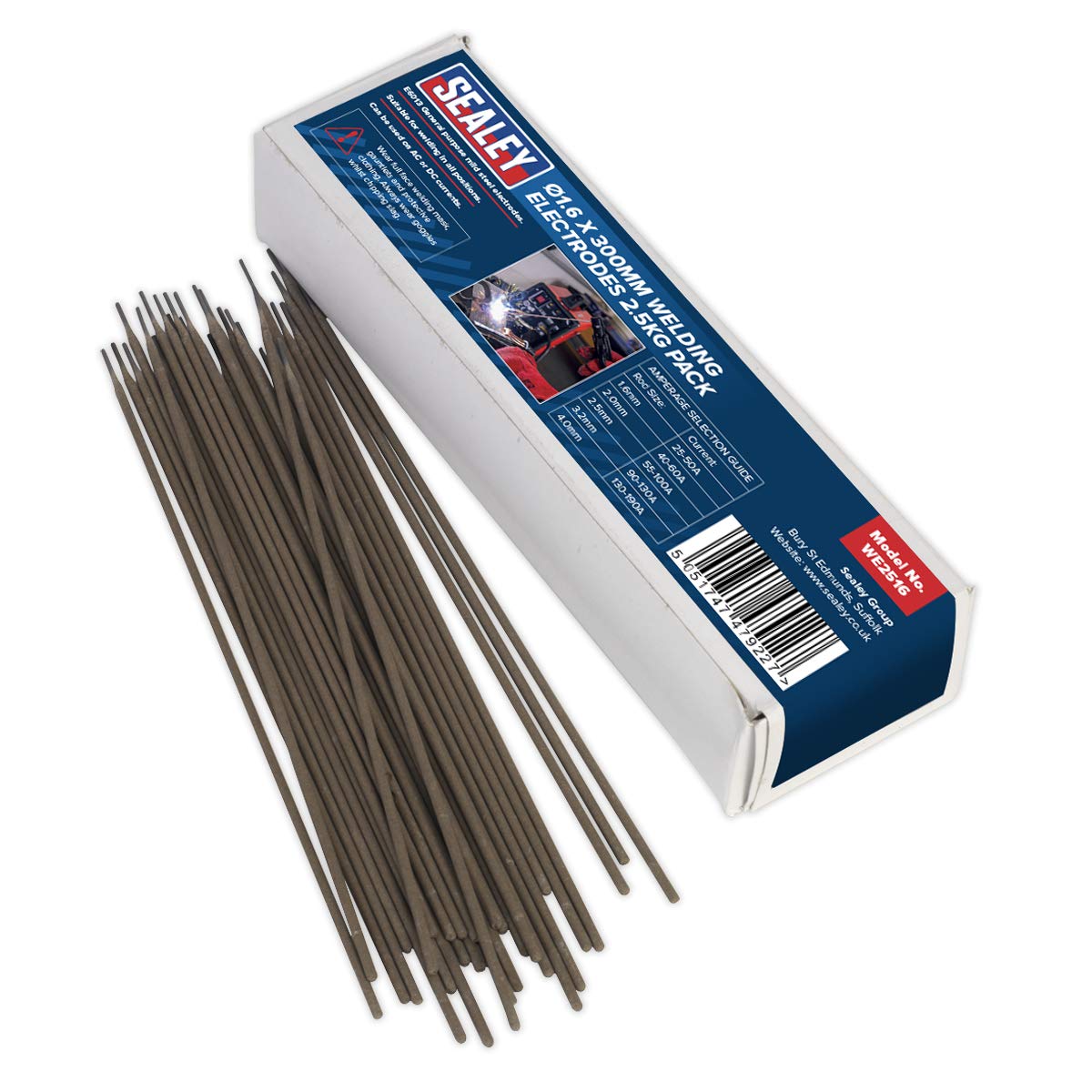 Électrodes de soudure à arc stable Sealey WE2516 de 1,6 mm pour un laitier facile
