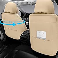 Vista 4 de NS YOLO Fundas de Asiento de Cuero de Cobertura Completa para Coches, SUV y Camiones, Protector de Asiento de Coche, Fundas de Asiento de Automóvil