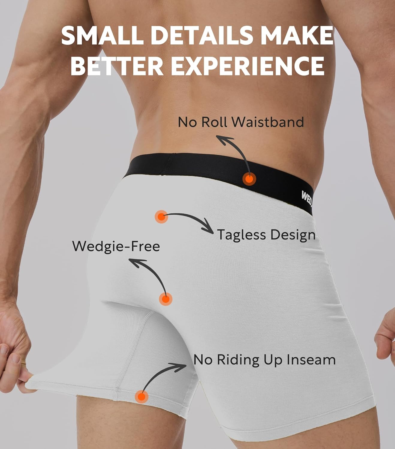 Separatec Dual Pouch Mens Underwear Breathable Cooling Rayon Made from Bamboo Underwear Men, Boxer Briefs and Trunks 7 Pack - Image 9