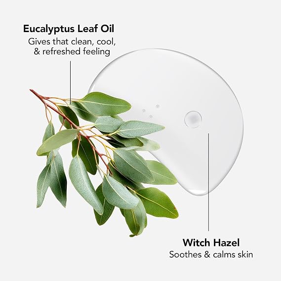CALA for Men Cooling Face & Body Wipes, Eucalyptus Leaf Oil + Witch Hazel, Unscented Pre-Moistened Cleansing Tissues for Sweat & Grime, Soft Woven Cloth, 60 Sheets