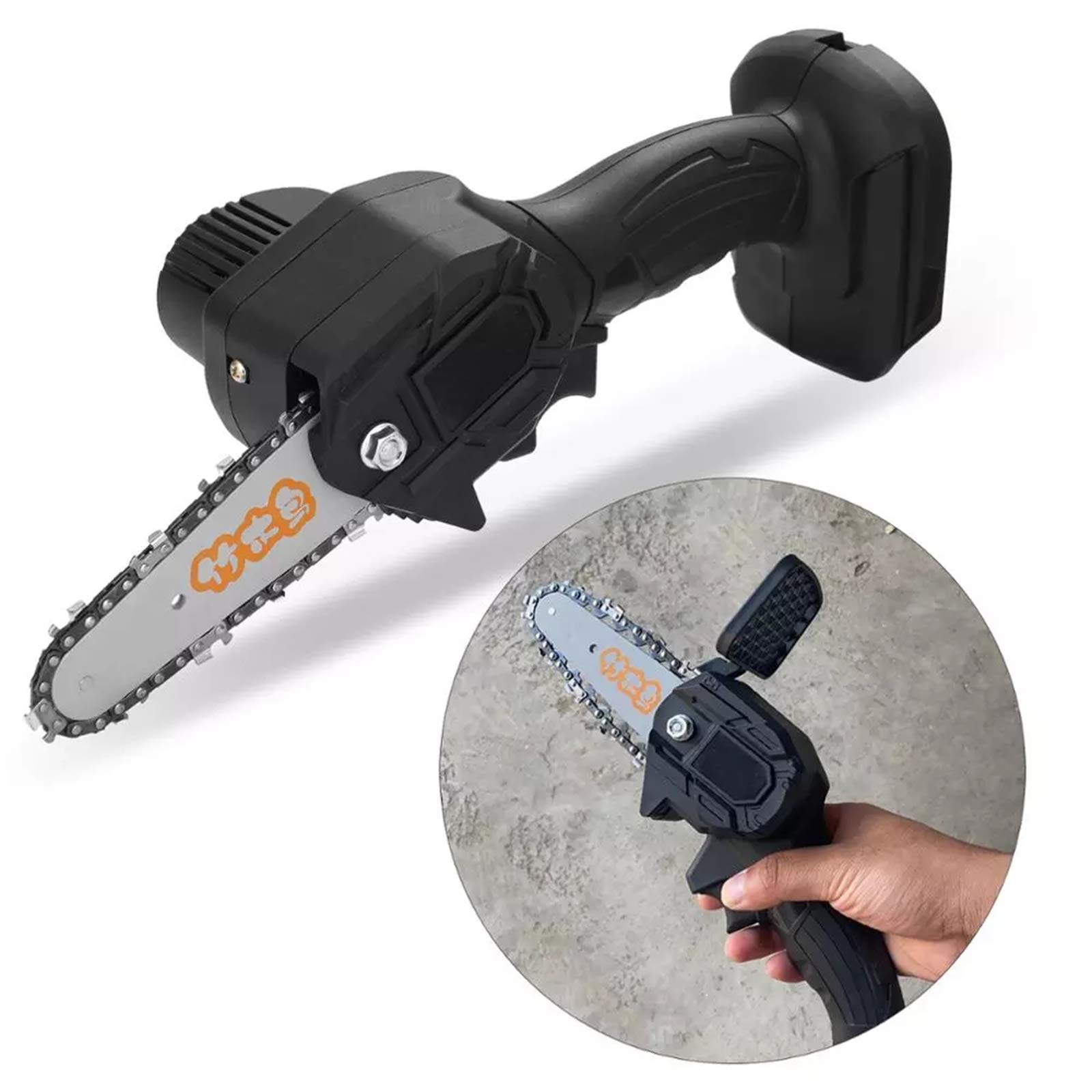 Elettrosega A Batteria, Batteria al Litio Portatile di Potatura Elettrica Seghe Ricaricabile Piccolo Elettrico Seghe S Lavorazione del Legno Mini Elettrica Seghe Giardino di Registrazione,Battery X2