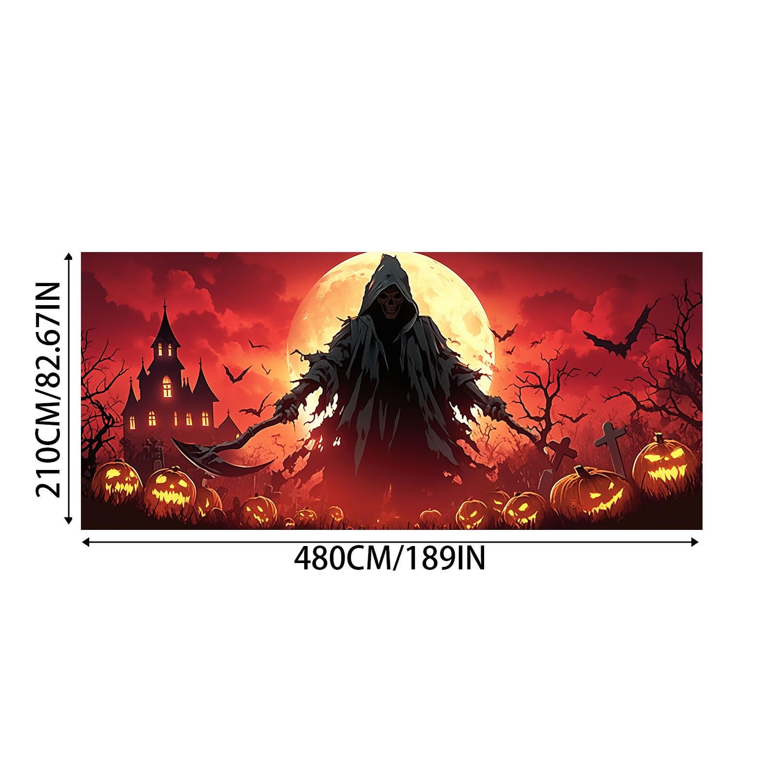 Letrero decorativo para patio, Halloween, garaje, decoración al aire libre, interior, suministros de fiesta, aterrador tema de murciélago de calabaza