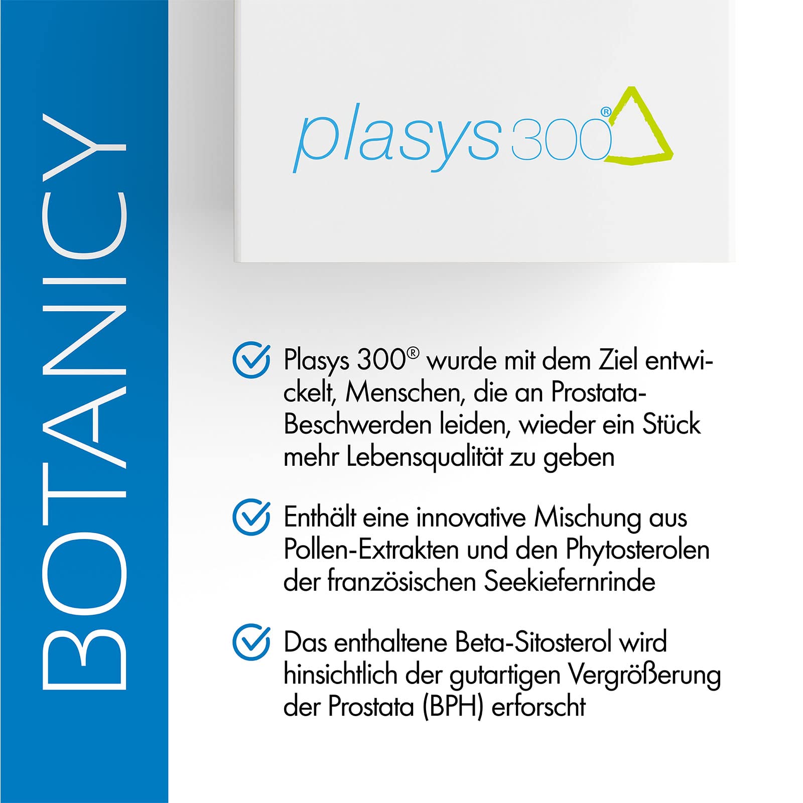 Botanicy PRO MANN VITAL COMPLEX 3er Set - Kürbiskern, Brennessel & Weidenröschen Extrakt + Zink - Mit Markenrohstoff Plasys 300® aus Pollenextrakten - Natürlich, Hormonfrei, Vegan - 270 Männer Kapseln