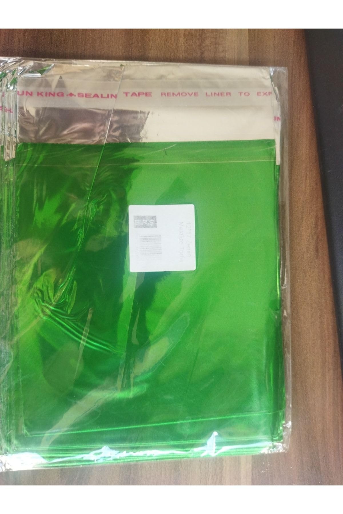 Metalize Hediye Paketi Yeşil 12 * 17 1 Pk 50 Adet